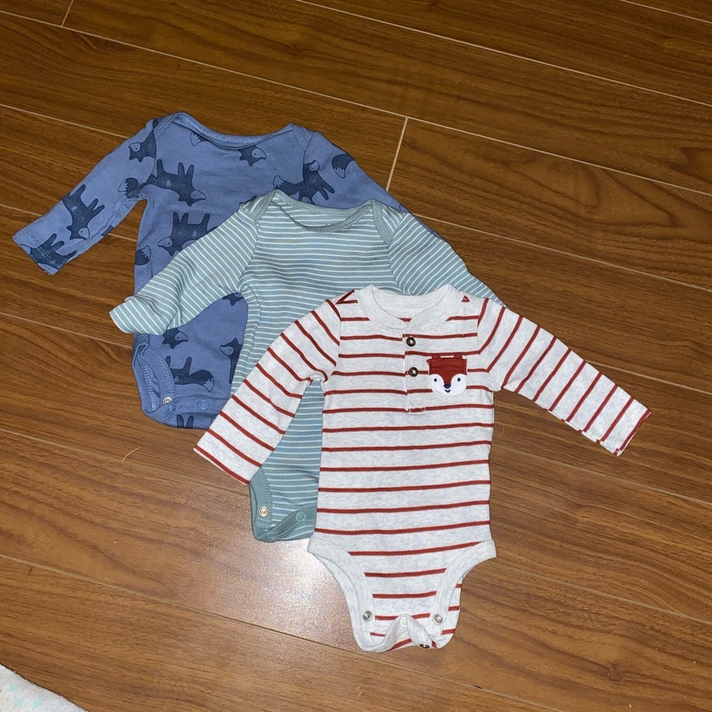 Set of Newborn Fox Themed Onesies